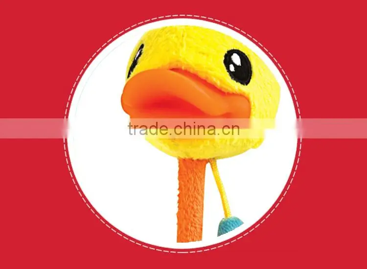 Hot sale plush animal head decorative ballpoint ball pen with custom logo
