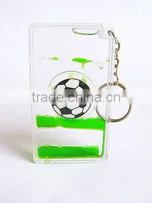 Acrylic Liquid Bubble Sand Timer Hourglass Keychain