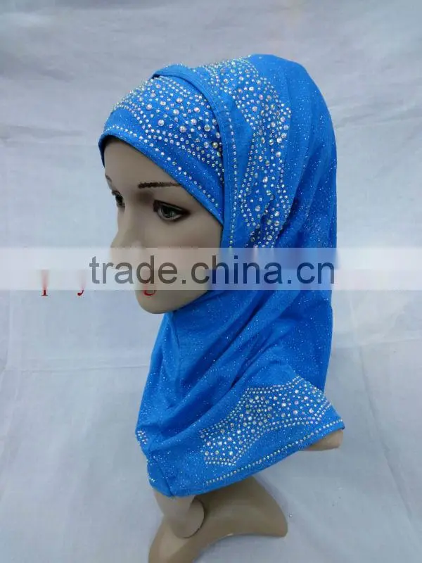 A475 Popular beaded 2pcs hijabs al amira