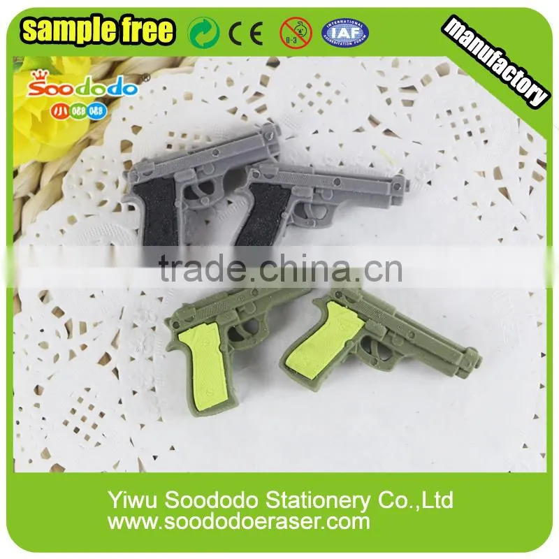 magic cool rubber Gun eraser for kids