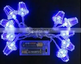 led battery christmas lights with christmas tree, snow, pentagram , mushroom