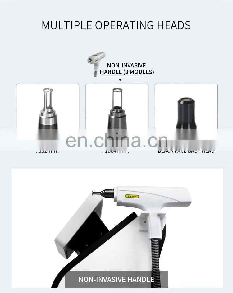 Single Handle Non-invasive Tattoo Removal Laser Machine Q Switch Nd Yag Laser Eyebrow Washing Instrument Pigment Spot Removal