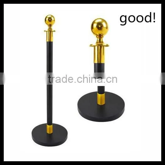 Black-Golden Barriers Stand-Queue Barriers-Outdoor Barrier-vip crowdcontrol stanchions
