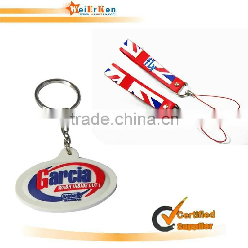customized rubber keyring