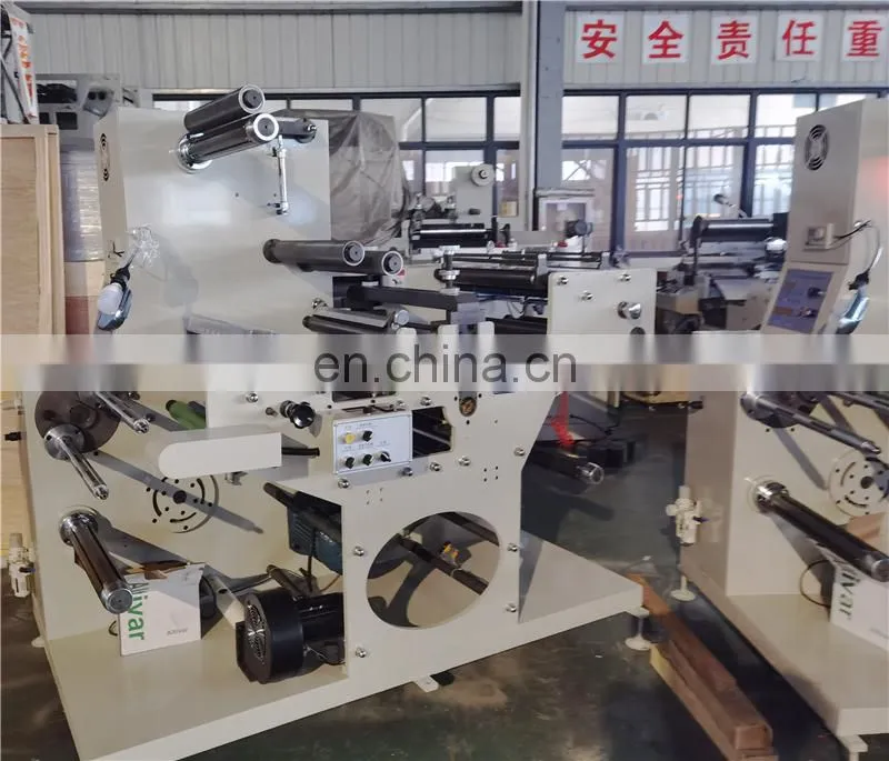 USK320A Automatic Self Adhesive Blank Label Sticker Rotary Die Cutting Slitting Rewinding Machine with Turret