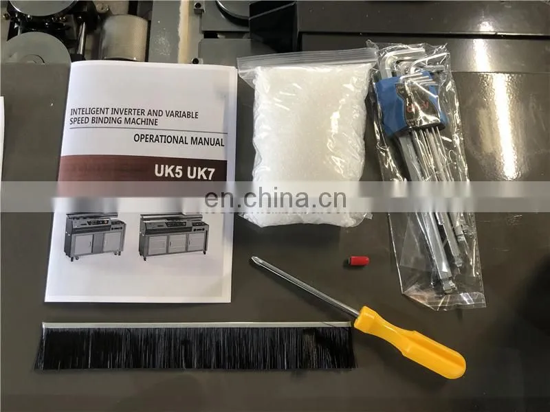 UK5 7inch Touch Screen Silence mute Hot thermal glue book cover binder, notebook hotmelt glue bookbinding machine