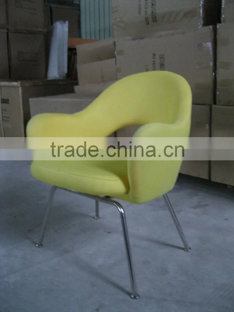 replica wholesale fiberglass cashmere Saarinen Executive Chair with stainless steel legs designed by Eero Saarinen