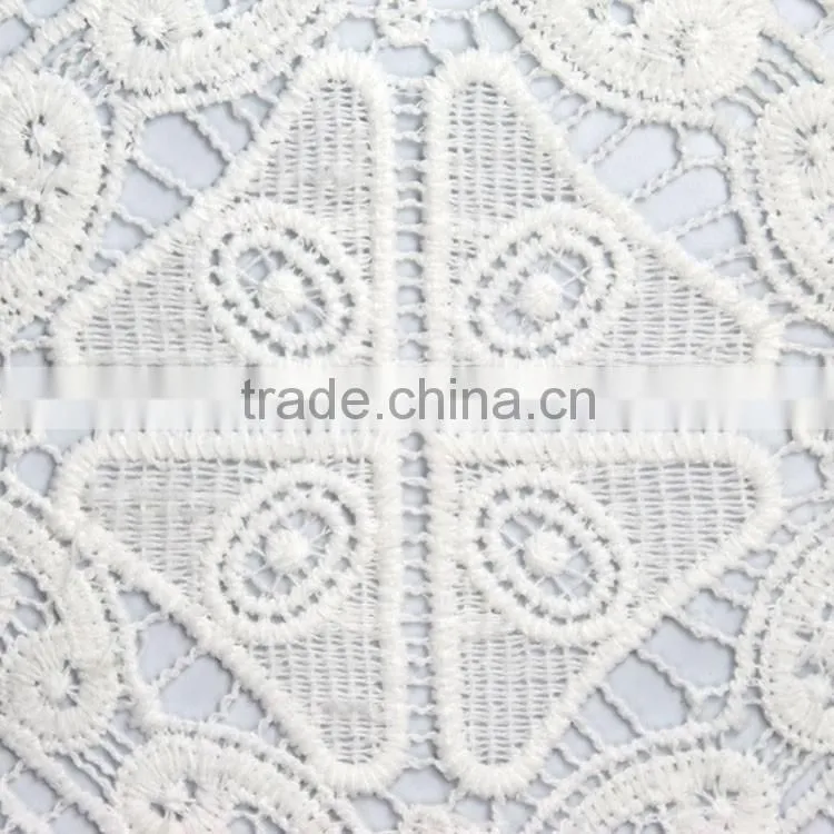 Unique and fashional style micro fiber polyester cheap bridal water soluble lace fabric