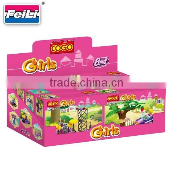 hot sell COGO bricks toys for girls 8 in 1 ABS plastic building blocks toys