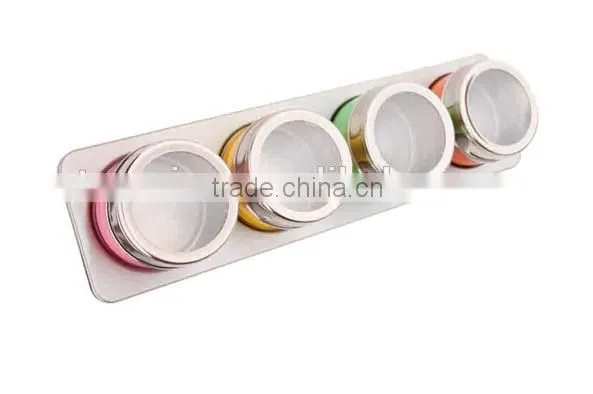 Magnetic Mini Stainless Steel Spice Jar set of 4