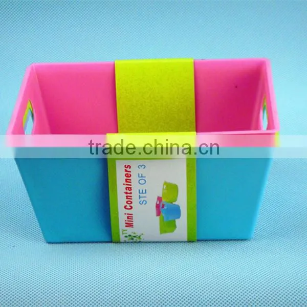 Plastic Organizer Color Storage Rectangle Storage Box