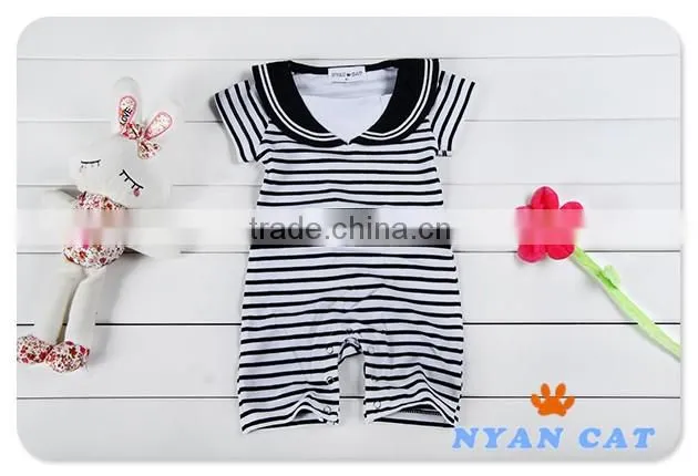 2016 New Arrival Children Clothes Summer Nevy Model Baby Romper Short Sleeve Babysuit Jumpsuits