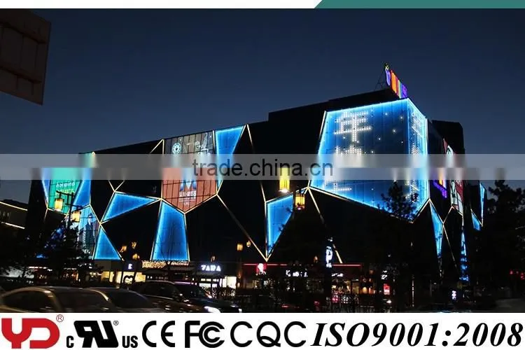 YD CE CQC FCC UL IP68 V-0 Outdoor LED Building Facade Display RGB Light Source