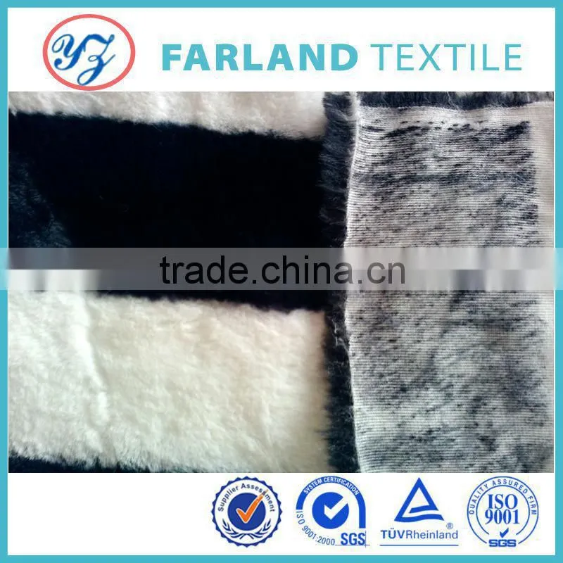 Winter fur coat imitated furs fabric for rabbit fur coat new, fashionable & unique