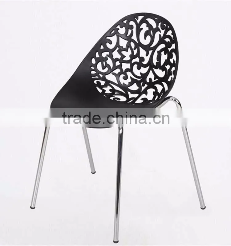 New Product Cheap Hotel Dinning Wedding PP Plastic Hollow Metal Price Steel Banquet Chair