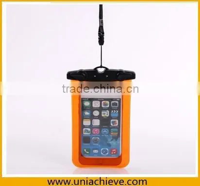 Case for iPhone 6s/6s plus Fashion Summer Mobile Phone PVC Waterproof Bag With waist belt and lanyard yellow