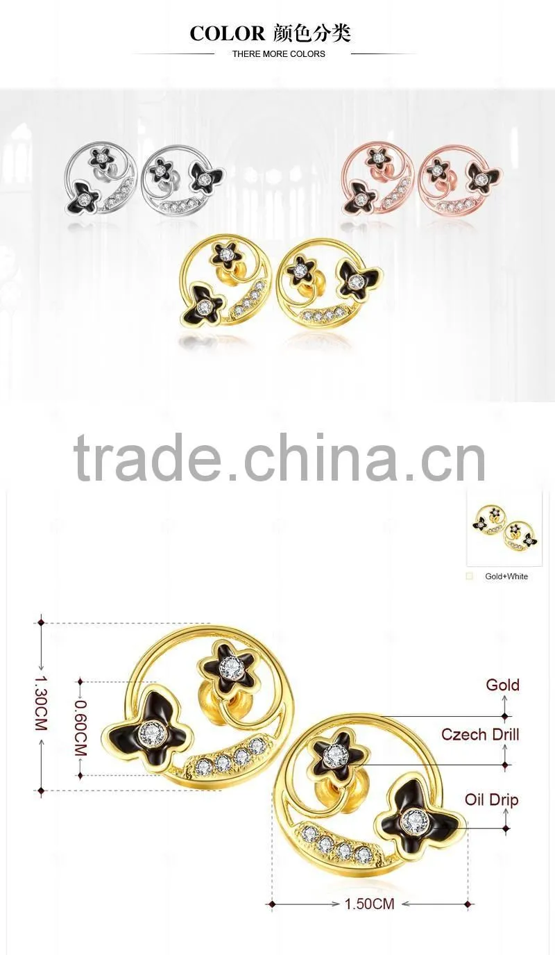 Fashion rhinestone zircon earring for women