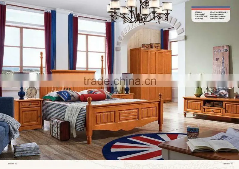 2016 Foshan New model solid wood kids bed with high quality A2609-2611