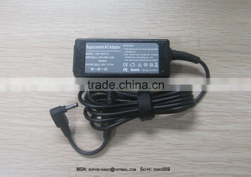 New AC DC Adapter 100-240v 19V 1.75A for X201E for Asus Taichi 11.6-inch Touch