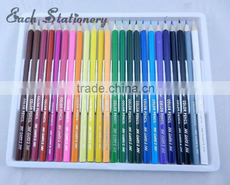 Hot Sales 7" 24 pcs Sharpened multi jumbo color Pencil pack