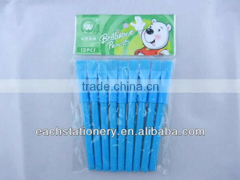 3.5inch Customized Design Pencil Wooden Pencil Children Color Pencil With Brush