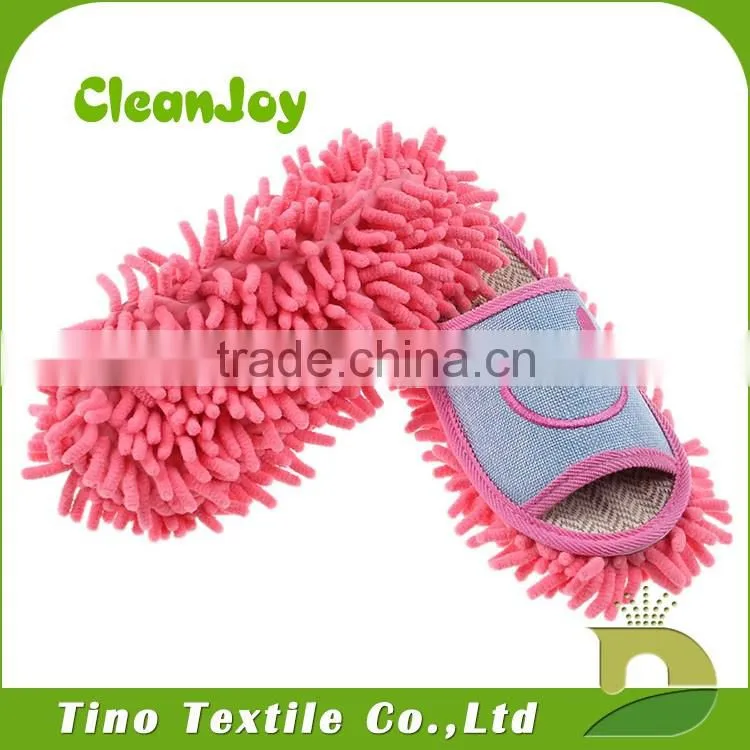 The bottom of the linen chenille indoor winter slipper shoes