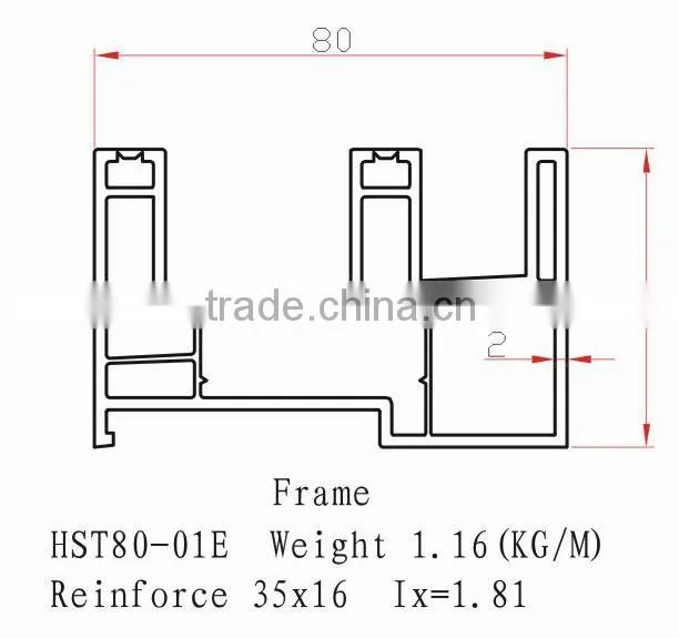 steel reinforcements pvc profiles pvc windows profile , pvc profile