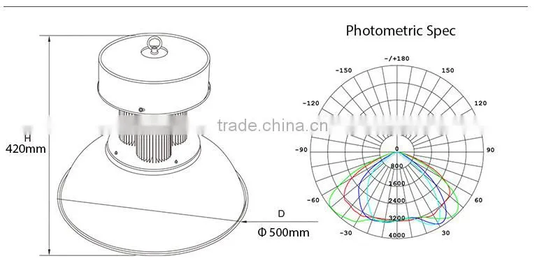 LED commercial and industrial lighting 150w 200w led high bay