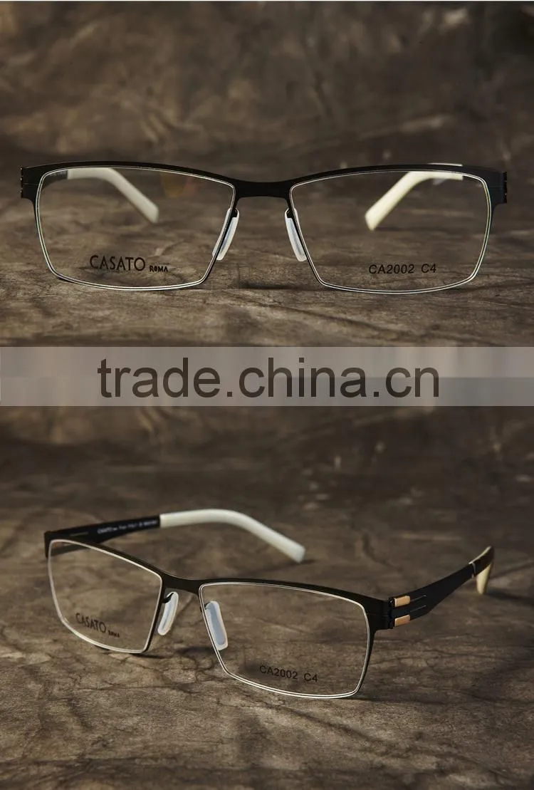 CASATO Modern Elastic Thin stainless steel glasses With Myopia Lens