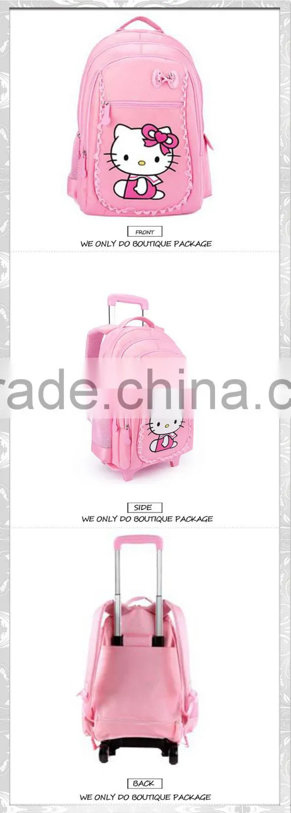 Kids school trolley bag with wheels