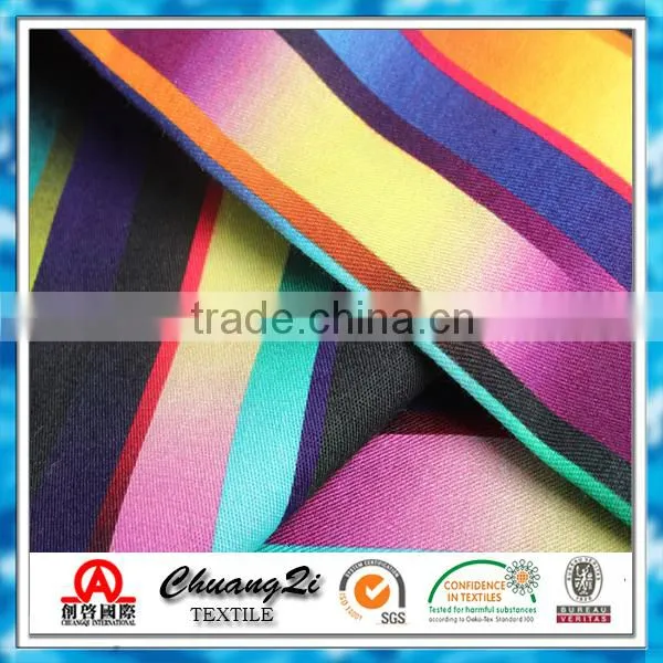 32*32 Printed Cotton Sateen Fabric for Shirt Fabric