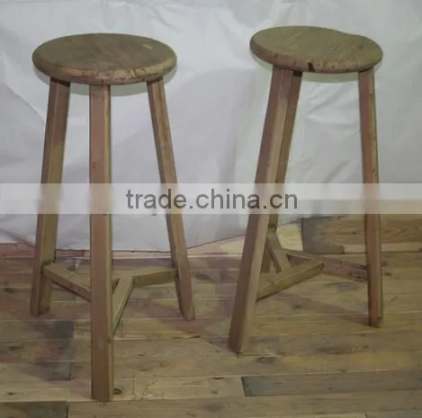 Chinese antique solid elm wood natural polish dinning chair