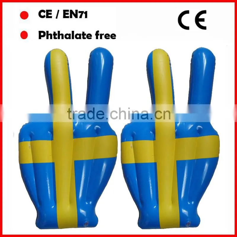 Black PVC inflatable hand