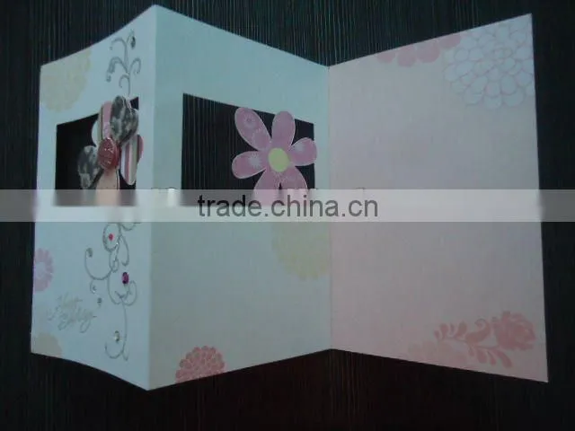 2012 New greeting card with 3 folds