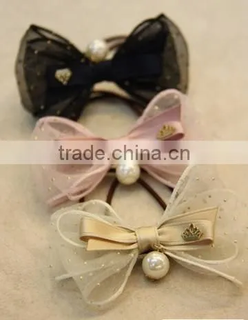 women new Bow style hair accessories handmade hair bands gum for hair acessorios