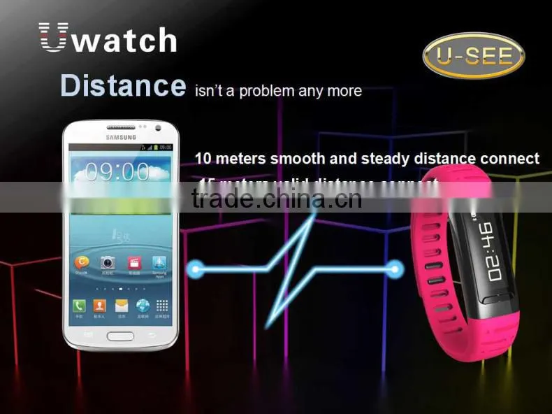 U9 MTK6260 Pedometer bluetooth bracelet with bluetooth 4.0 bracelet