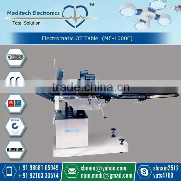 Electronic Hydraulic Operation Table C Arm Compatible Fully Remote