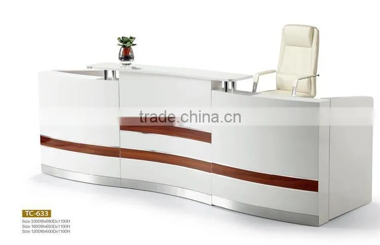 Modern white simple elegant front desk counter TC-66118