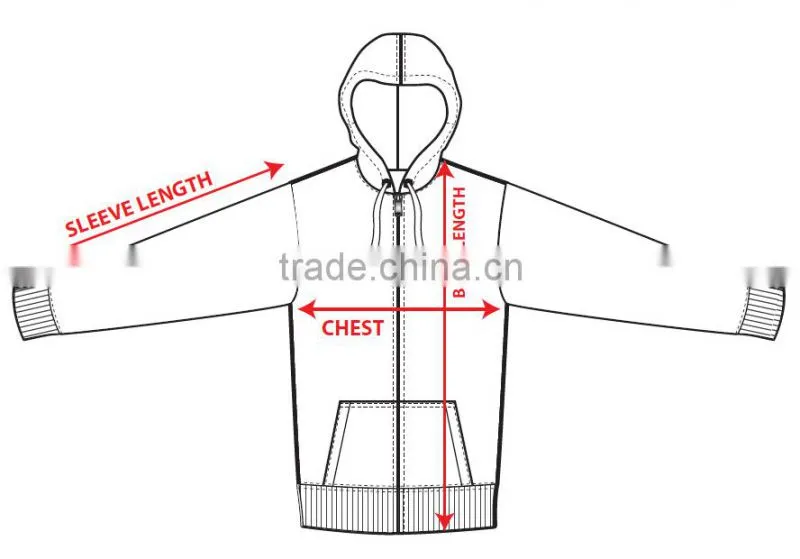 Zip and Tie Style Plain Custom Hoodies Men
