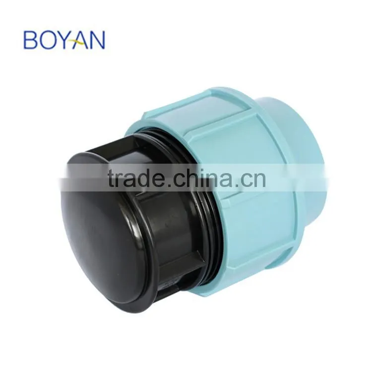 BOYAN zhejiang taizhou plastic pipe fitting light blue pp compression plug