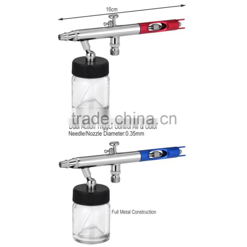 PRO 6X AIRBRUSH SET 22cc Dual Action 0.35mm Aerografo for Cakes Nail Art Body Paint AS-29