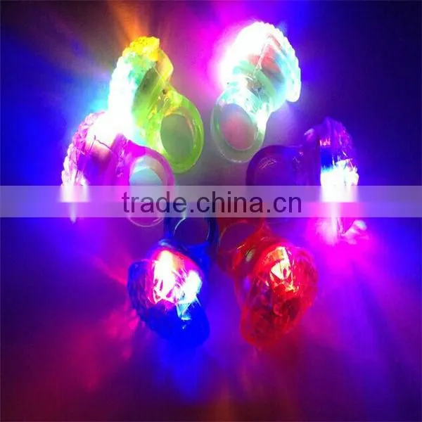 colorful plastic led ring custom party finger led light
