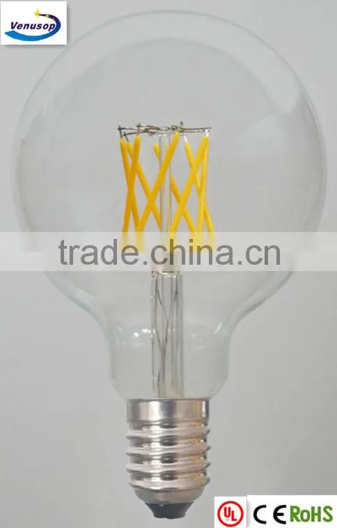 big vintage G125 4w 6w 8w led filament bulb E27 decorative light b22 240v 110v