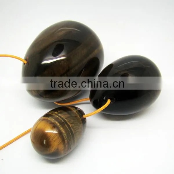 50*40/40*30/30*20 mm drilled Kegel Exercise tiger eye eggs