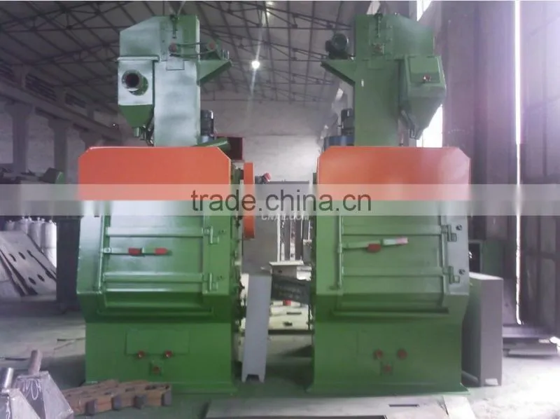 Q32 Crawler Tumblast Apron Rubber Belt Shot Blasting Machine