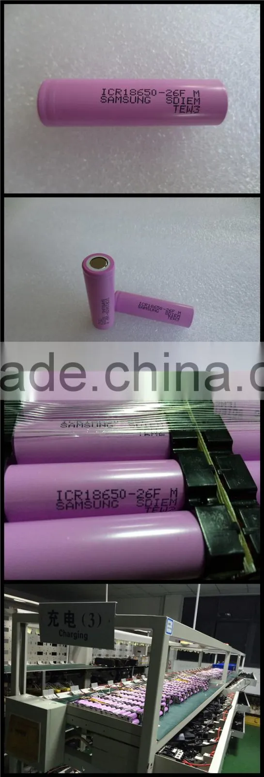 SAMSUNG SDI18650 26F cells, 3.7V2600mAh, for electric bicycles, scooters, UPS