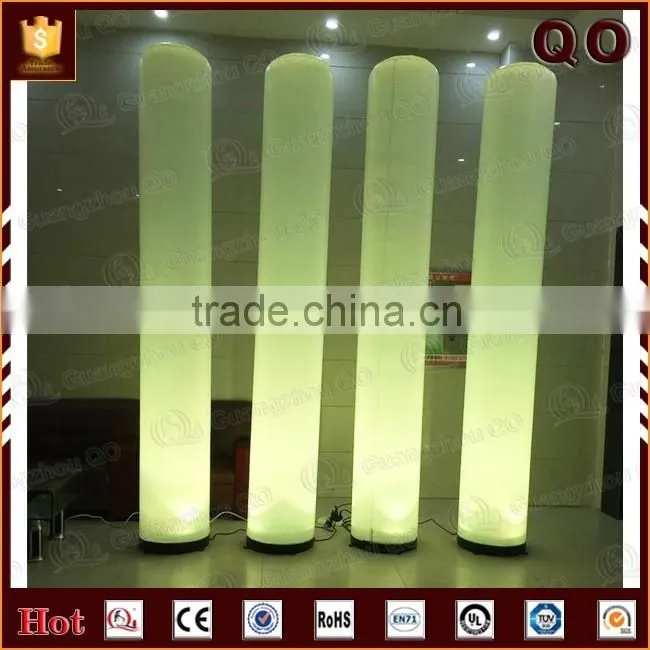 Wedding decoration long inflatable pillars with led light
