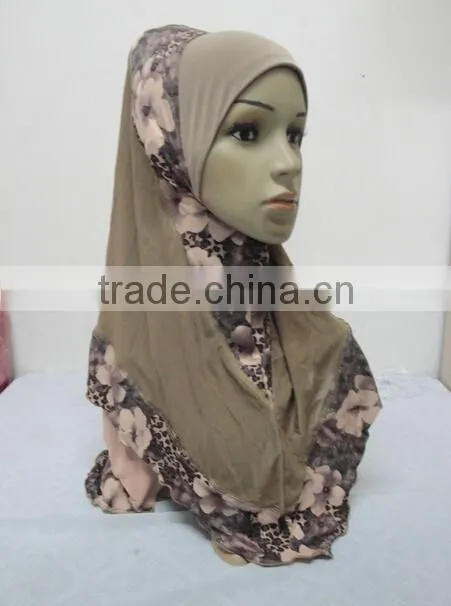 H281 new style one piece hijab with prints