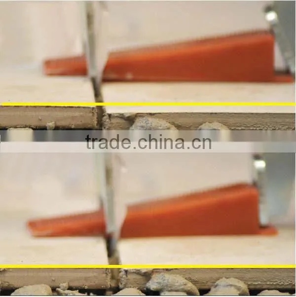 Plastic medium tile leveling system