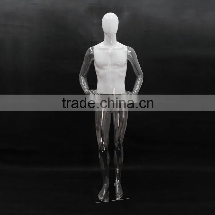 high gloss white and transparent unbreakable plastic mannequin
